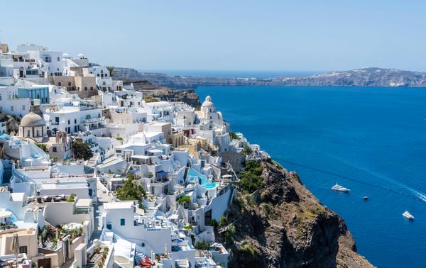 view of greek island