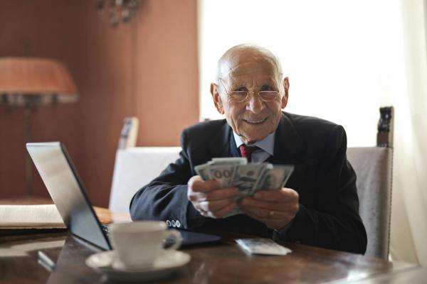 man with money